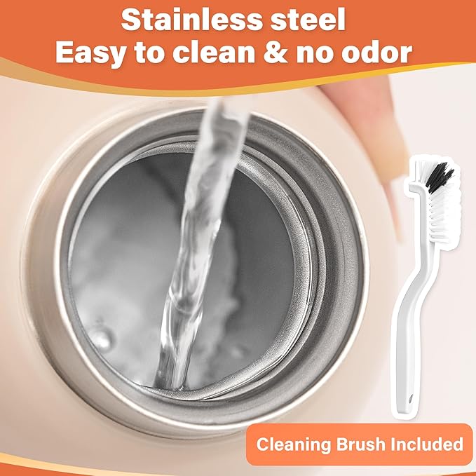 Portable Baby Bottle Warmer for Breastmilk & Formula, Fast 3-Min Heating, 500ml, Adjustable Temp Control, USB Rechargeable, Travel-Friendly with Case