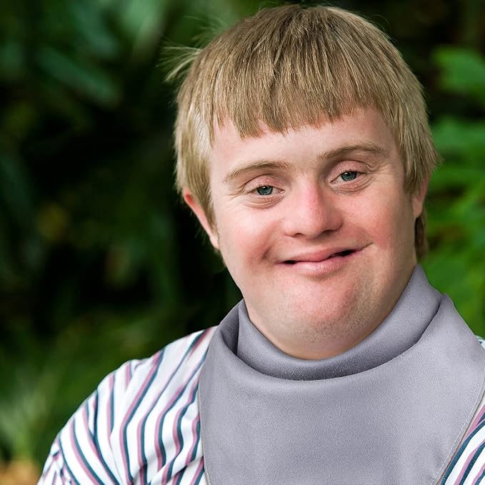 Janmercy 5 Pack Adult Drool Bandana Bibs Soft Adjustable Absorbent Christmas Drool Bibs for Christmas Special Needs Unisex Men Women