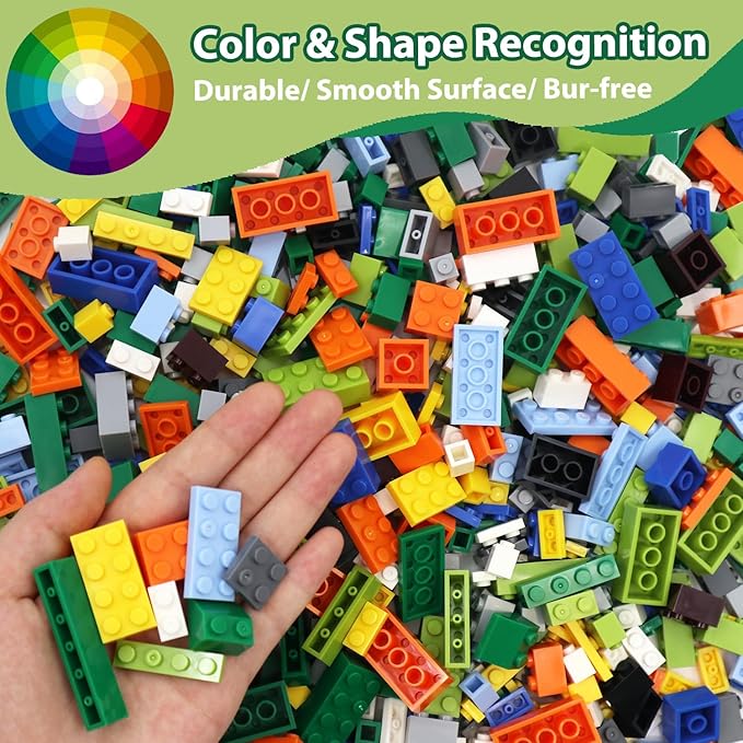 1000PCS Building Bricks, Bulk Classic Building Blocks Set for Boys Compatible with All Major Brands