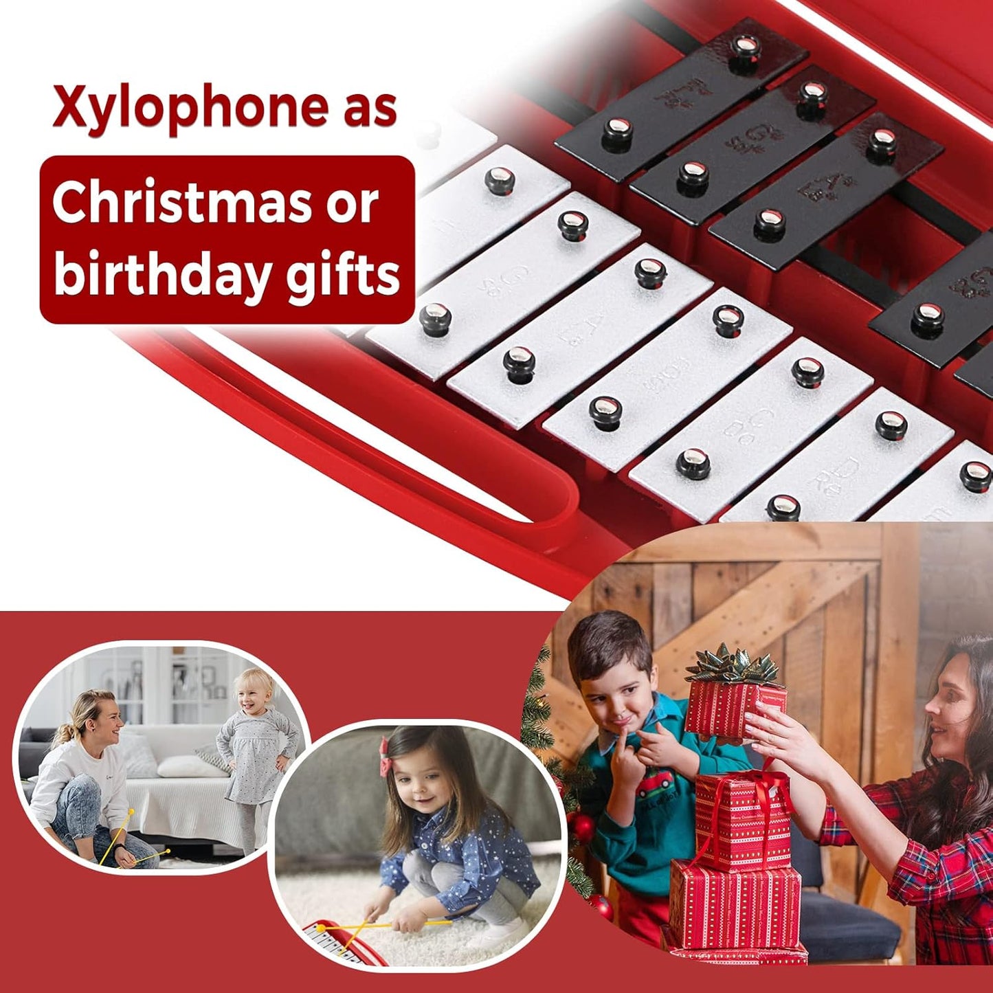 EASTROCK 25 Notes Glockenspiel Xylophone for Kids, Professional Music Teaching, Gifts