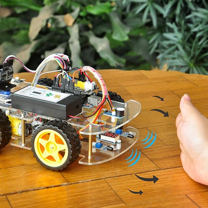 OSOYOO Robot Car Starter Kit for R3 | STEM Remote Controlled Educational Motorized Robotics for Building Programming Learning How to Code | IOT Mechanical DIY Coding for Teens Adults