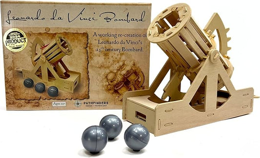 PATHFINDERS STEM Kit – Leonardo da Vinci Bombard Cannon | Science Kits for Kids Age 12-14 | stem Age 12-14 Physics Toys | Kids Engineering kit