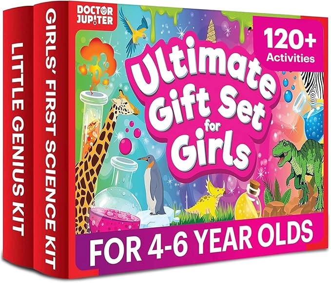 Doctor Jupiter Ultimate Gift Set for Girls| Set of Girl’s First Science Kit, Little Genius Kit for 4-6 Year Olds| Girl Birthday Gifts| STEM Learning & Education Toys for Kids Ages 4,5,6