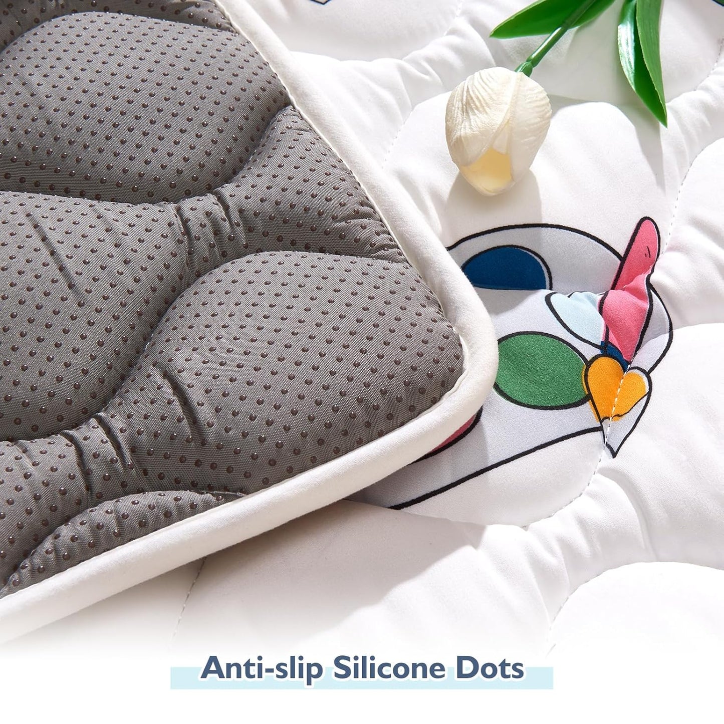 Vibe bear High-Density Foam Baby Play Mat,36x36 Inches Thicken One-Piece Infants Crawling Mat,Comfortable and Soft Baby Playmat,Non Slip Washable Floor Mat for Babies,Infants,Toddlers