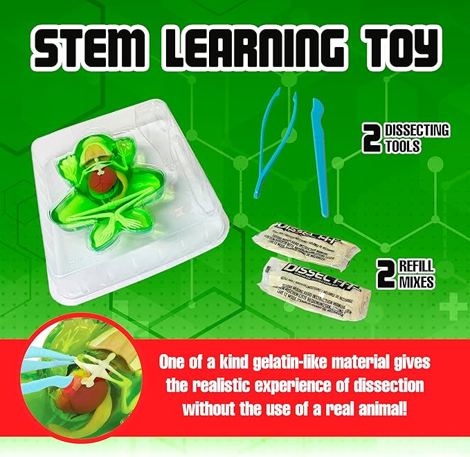 Dissect-It Simulated Synthetic Lab Dissection Toy, STEM Projects for Kids Ages 6 and Up, Animal Science, Biology, Anatomy Home Learning Kit, Great for Young Scientists! – Frog