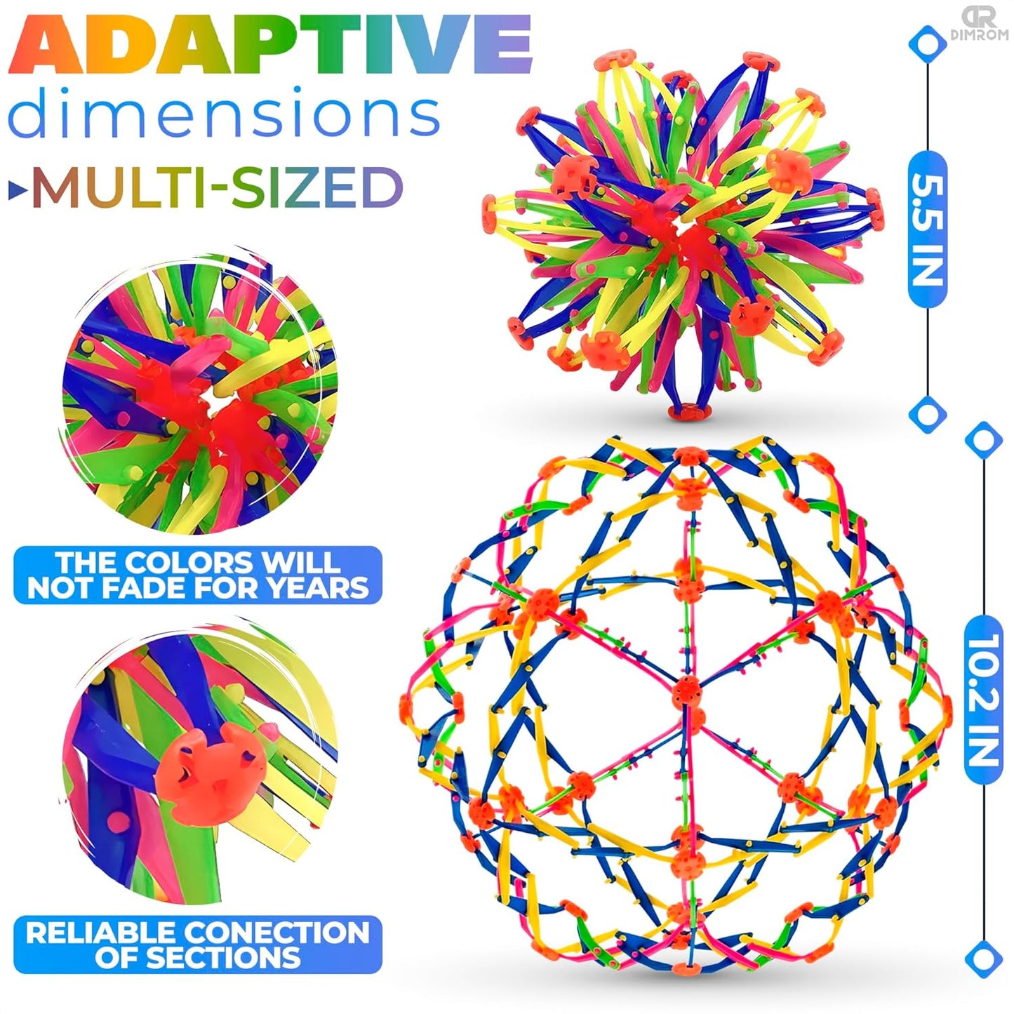 Expandable Breathing Ball - Stress Relief Toy Expandable Ball Sphere Wind-Up Toys for Anxiety Relief Expandable Sphere Ball Toy - Expanding Ball Toy Sphere Wind-Up Toys Adults Anxiety Sensory Balls