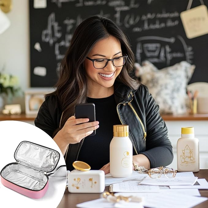 Insulated Breastmilk Cooler Bag with 2 Ice Packs - Breastmilk Cooler Organizer Bag for Daycare, Breastfeeding Mom Travel Outdoor