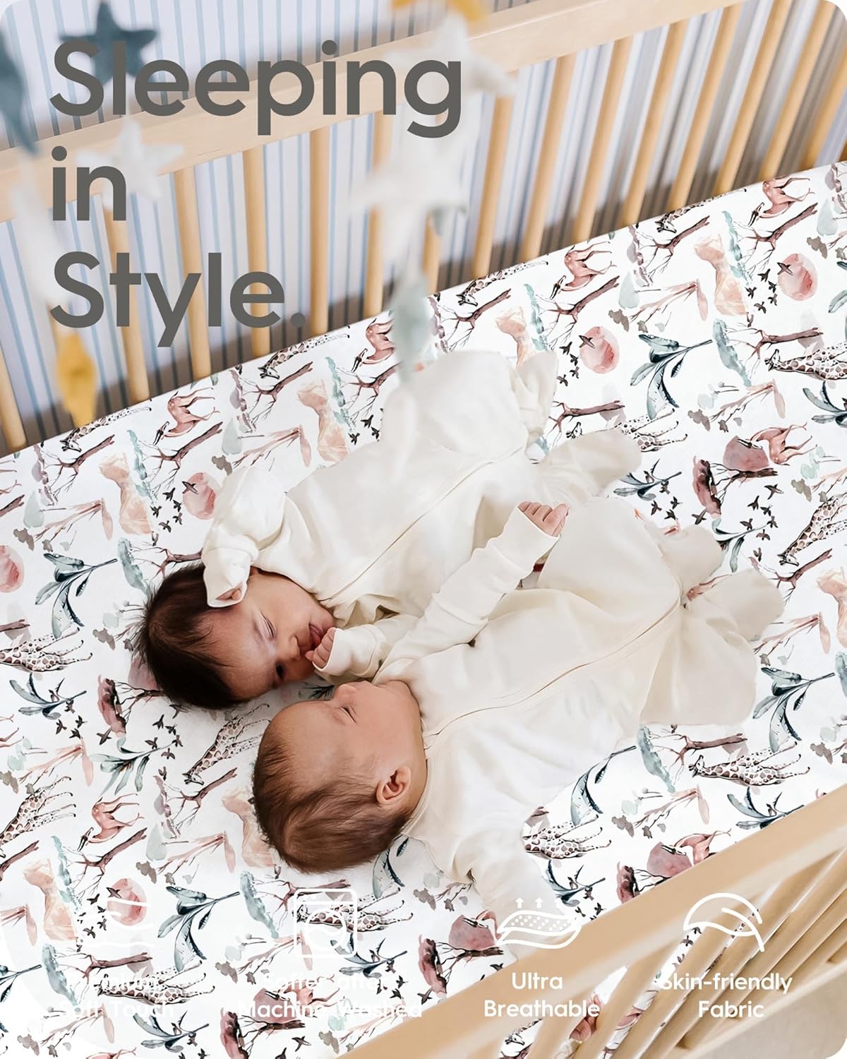 Baby Crib Sheets Girl, TotBasic Premium Soft Pink Crib Mattress Sheet, Ultra Breathable Crib Sheet Fitted, Super Stretchy Jersey Cotton Crib 28" x52‘’x9'' Extra Deep Pocket