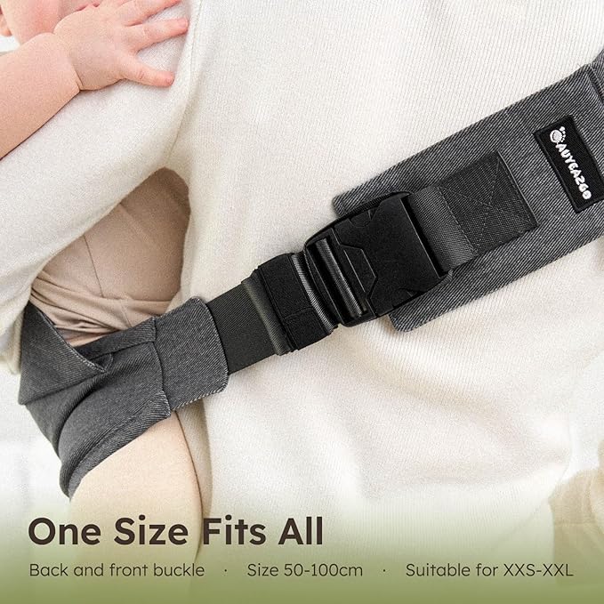 Toddler Sling Carrier - Premium Cotton, Expandable & Ergonomic, One Size Fits All, Ideal for 6-48 Months (11-44 lbs), Compact & Easy to Use, Dark Gray