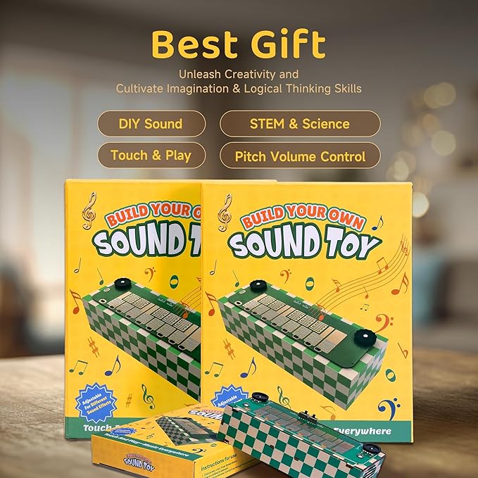 Build Your Own Musical Instrument | Play Melodies Sound Effects | STEM Activities Project Toys for Ages 8-13 | Music Gifts for Teen Boys & Girls & Friends | Fun Toys for Beginner Musicians Youth