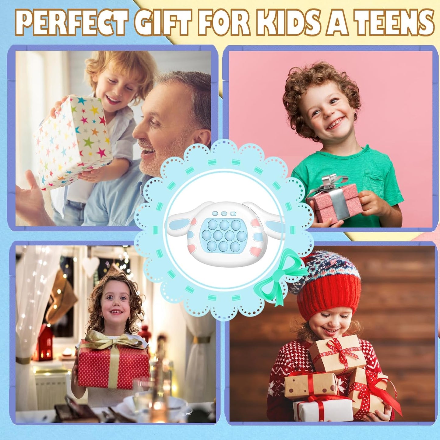 Creative Stress Relief Toys, Decompression Breakthrough Puzzle Pop Button Gopher Game Machine, Novelty Fidget Toys Party Favor Gifts for Kids Adults, Toy for 3+ Year Old (Lop)