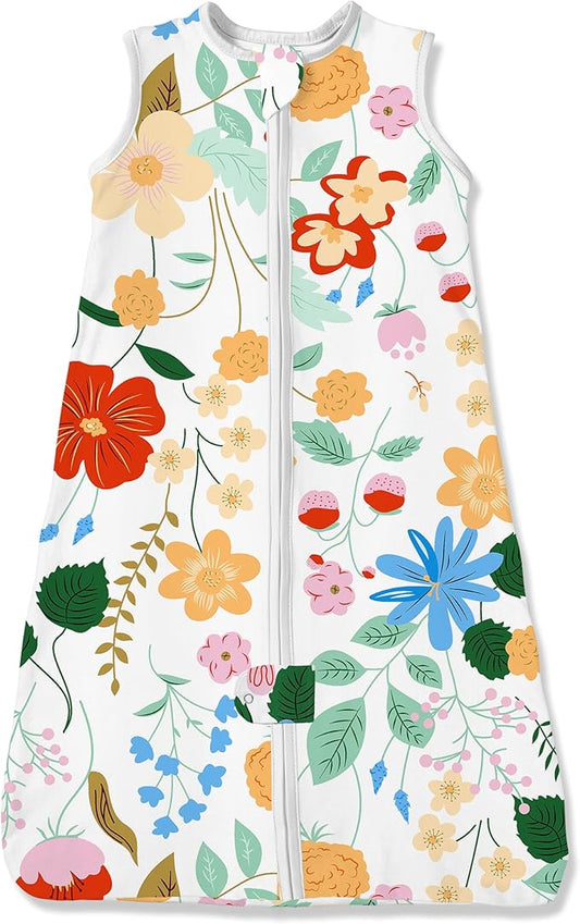 TotAha Light Sleep Sack, Stretchy, Soft, Cozy Wearable Blanket Sleep Bag with 2-Way Safe Zippers for 0-6-12-24 Months 0.5 TOG