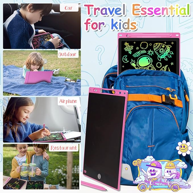 16 Inch LCD Writing Tablet - Colorful Electronic Drawing Pad & Doodle Board for Kids Ages 3-8, Erasable Educational Toy, Birthday Gift and Christmas for Girls and Boys