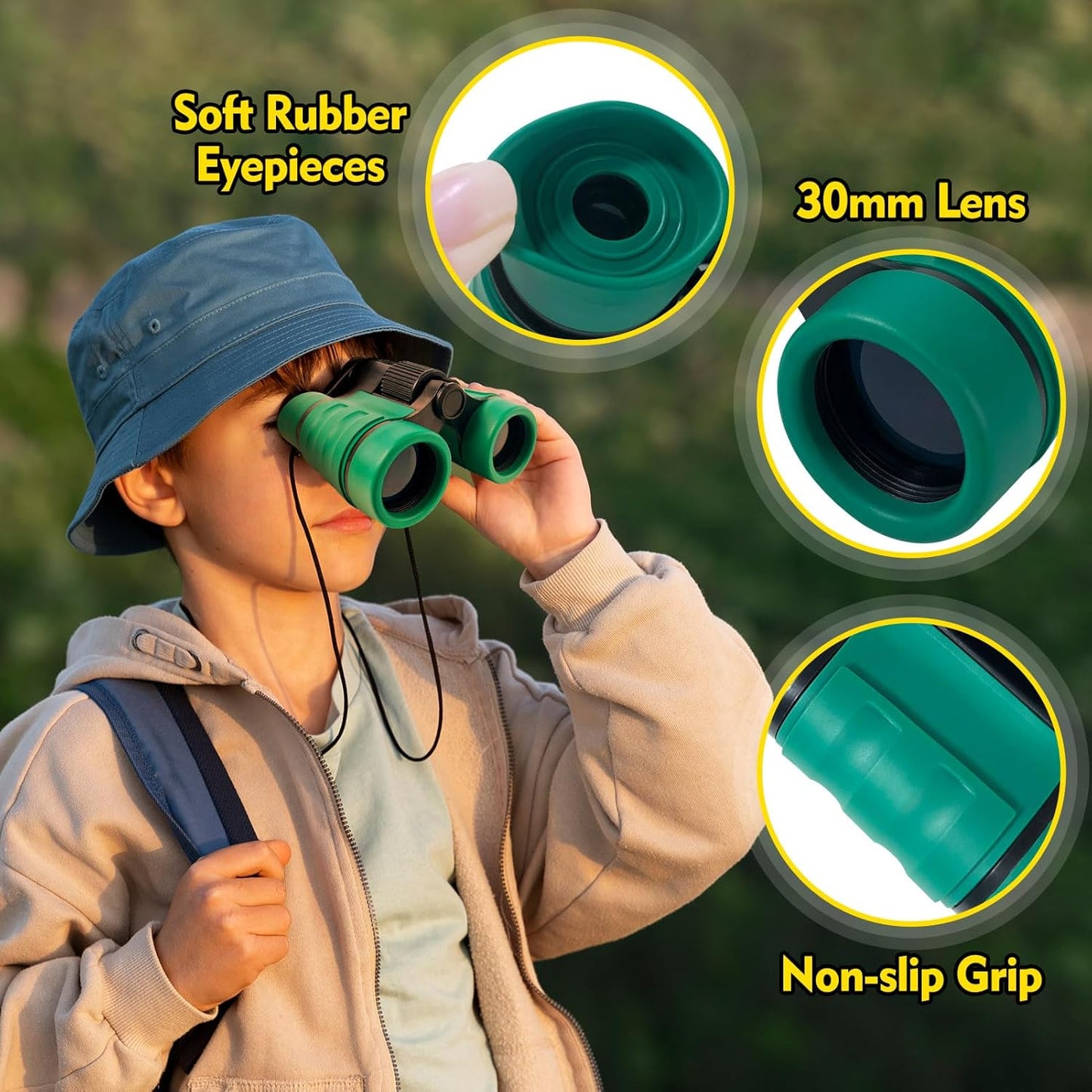 Binoculars for Kids, Kids Binoculars for Ages 3-12 Boys Girls, Outdoor Gifts Toys for Kids- Perfect for Bird Watching, Camping, and Outdoor Exploration