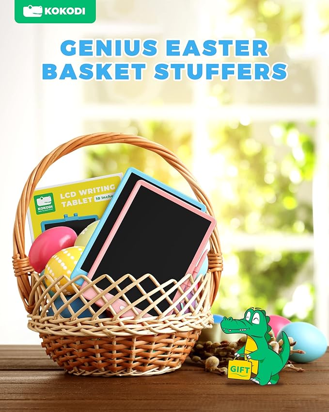 KOKODI LCD Writing Tablet, Valentines Day Gifts for Kids,10 Inch Colorful Toddler Doodle Board Drawing Tablet, Erasable Reusable Electronic Drawing Pads, Educational and Learning Toy for Kids