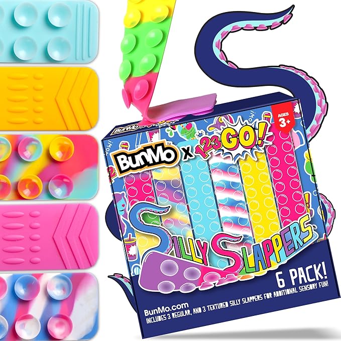 BUNMO 6 Pack of Sensory Suction Toys - Travel Toy - Fidgets for Kids - Engaging Creative & Imaginative Play - Sensory Toys for Children 3+