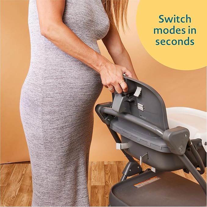 The First Years Foldable Toddler Tower and High Chair - 2-in-1 Baby High Chair and Toddler Step Stool - Adjustable Grow with Me Height - Folds Flat & Easy to Clean - Kids Stool with Non-Slip Surface