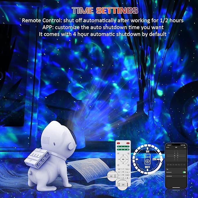 Star Projector,Galaxy Projector for Bedroom,Space Dog Projector with Bluetooth Speaker,21 Color Modes,White Noise,Remote & App Control,Night Light for Kids Adults Game Room Theater Ceiling Decor