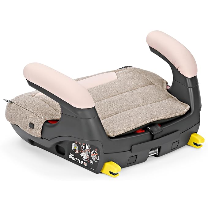 Peg Perego Viaggio Shuttle - Booster Car Seat - for Children from 40 to 120 lbs - Made in Italy - Mon Amour (Pink & Beige)