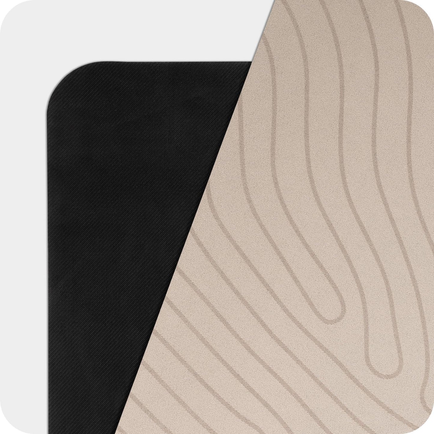 4mm Cushioned Exercise Mat for Yoga & Pilates - Anti Slip, Polyurethane with Suede Top & Carrying Strap