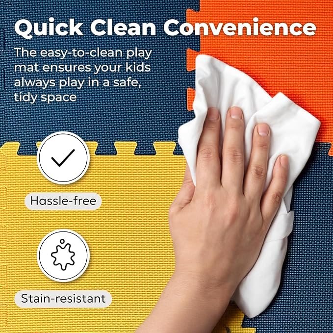 MioTetto Baby Play Mat, Soft Foam Floor Tiles for Kids. Adjustable Interlocking Foam Tiles, Fits with 50x50 Playpen Baby mat for Crawling & Development, Safe & Non-Toxic Playmat for Babies 6-12 Months