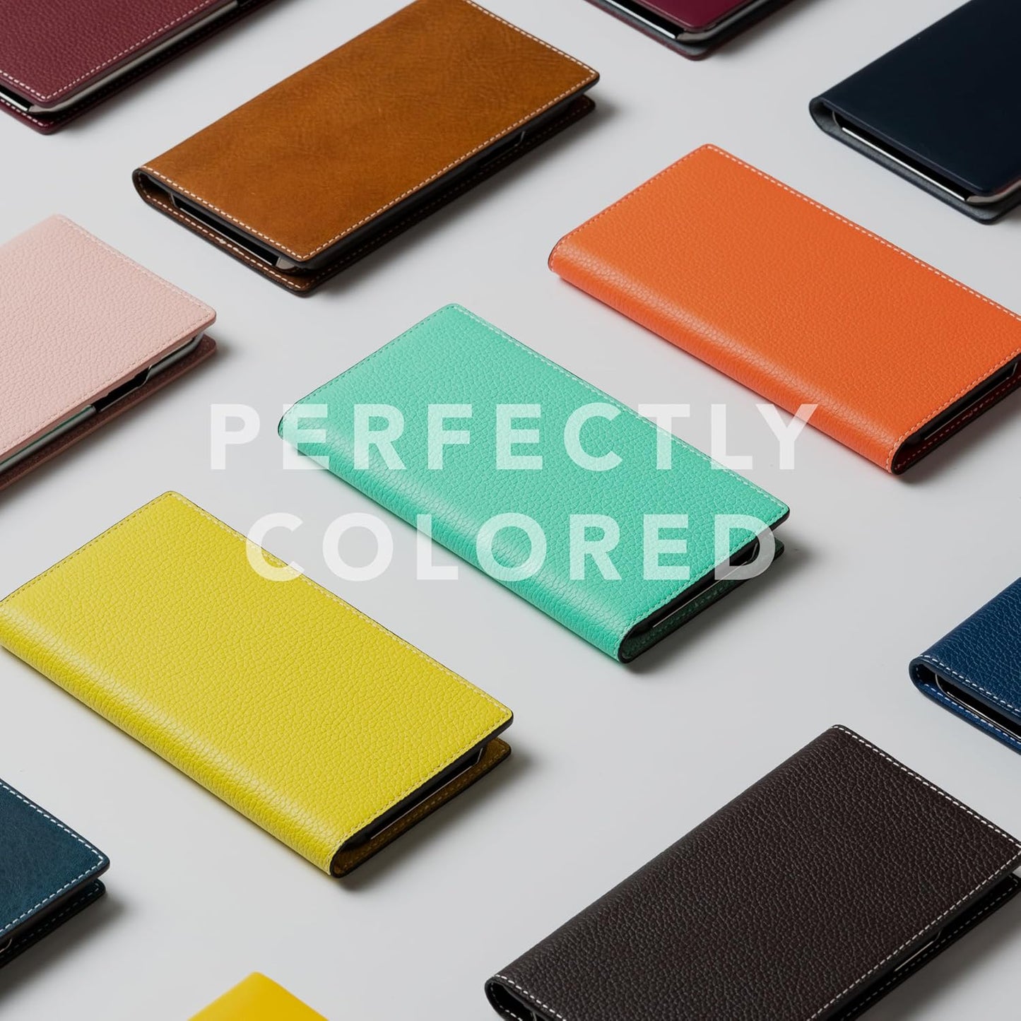 D8 Neon Full Grain Leather Wallet Case for iPhone 15 Pro Max - [2-in-1] Handcrafted Detachable Diary Style with Magnetic MagSafe Back Cover, Gift Box Included (Lemon)