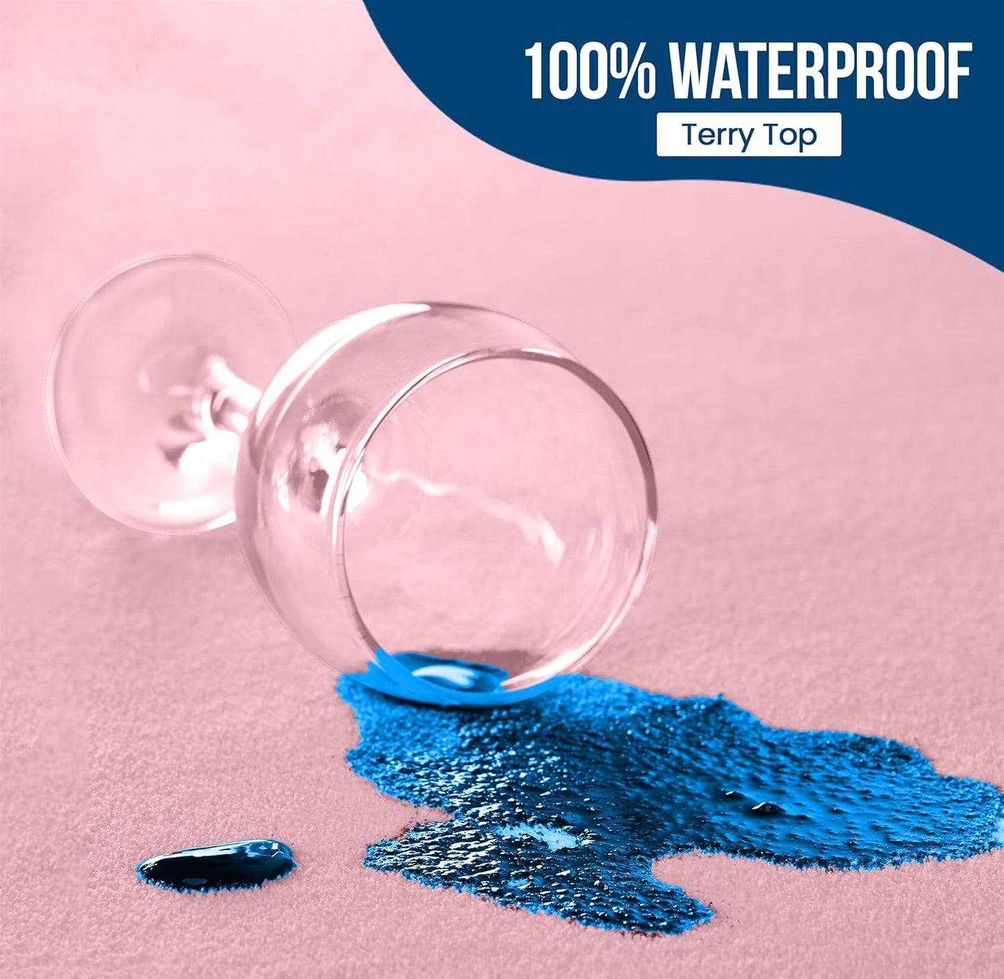 Utopia Bedding Waterproof Mattress Protector Twin Size, Premium Terry Mattress Cover 200 GSM, Breathable, Fitted Style with Stretchable Pockets (Pink)