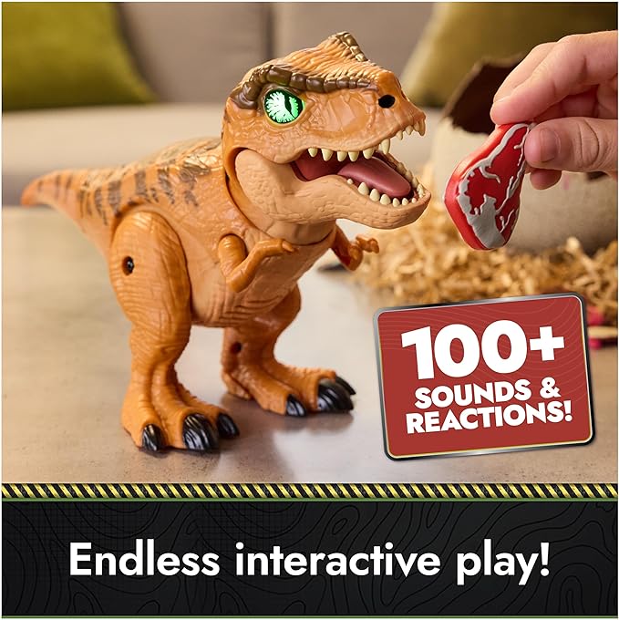 Jurassic World Interactive Toy Dinosaur & Egg, Hatch & Train Your own Baby Dino with 100+ Sounds & Reactions, Kids Toys for Boys & Girls Aged 5 & Up