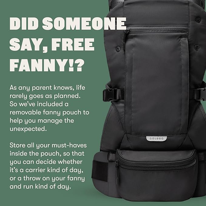 Colugo Baby Carrier - Baby Carrier Newborn to Toddler, Toddler Carrier, Adjustable, Lightweight, Breathable Carrier for Newborn to 33 Pounds (Cool Grey)