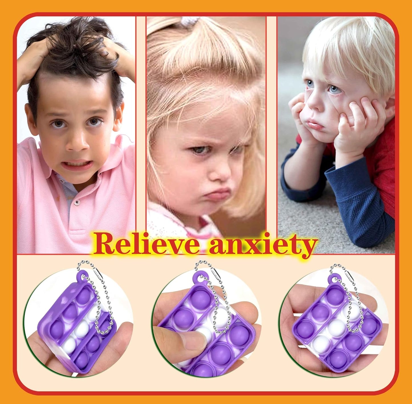 200 Pcs Mini Pop Bubble Fidget Toys for Party Favors, Pop Toy Bulk for Party Favor, Classroom Student Prizes Christmas Easter Basket Goodie Bag Stuffers Valentine for Kids