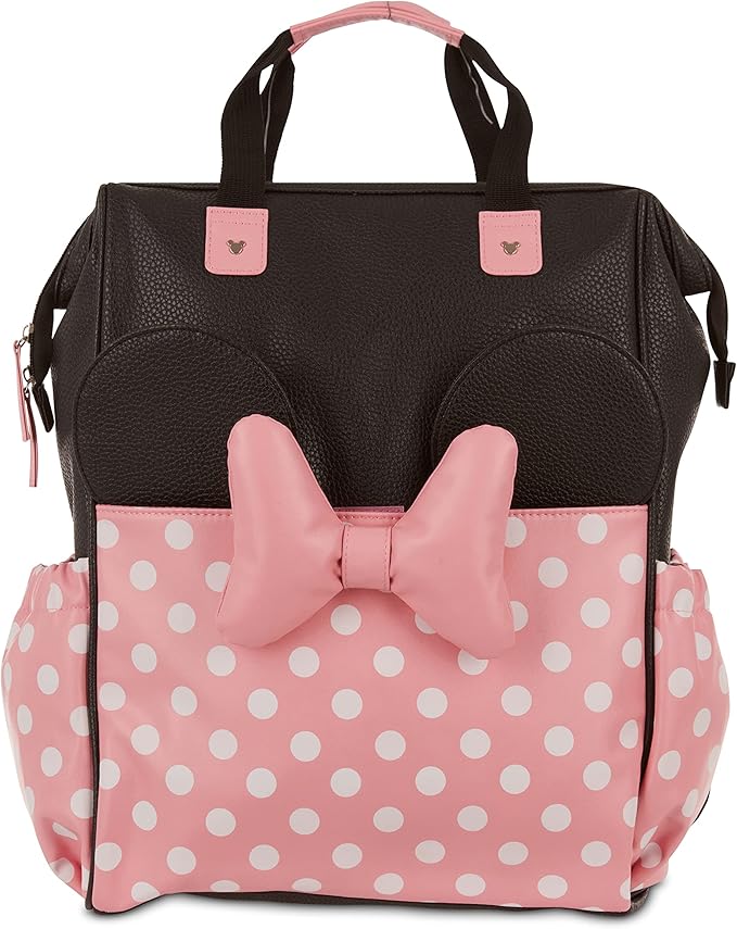 Disney Cudlie Diaper Bag Backpack for Moms | Large Spacious Diaper Bag for Baby Boys and Girls | 16-Inches High Multi-Function Backpack with Cute Characters