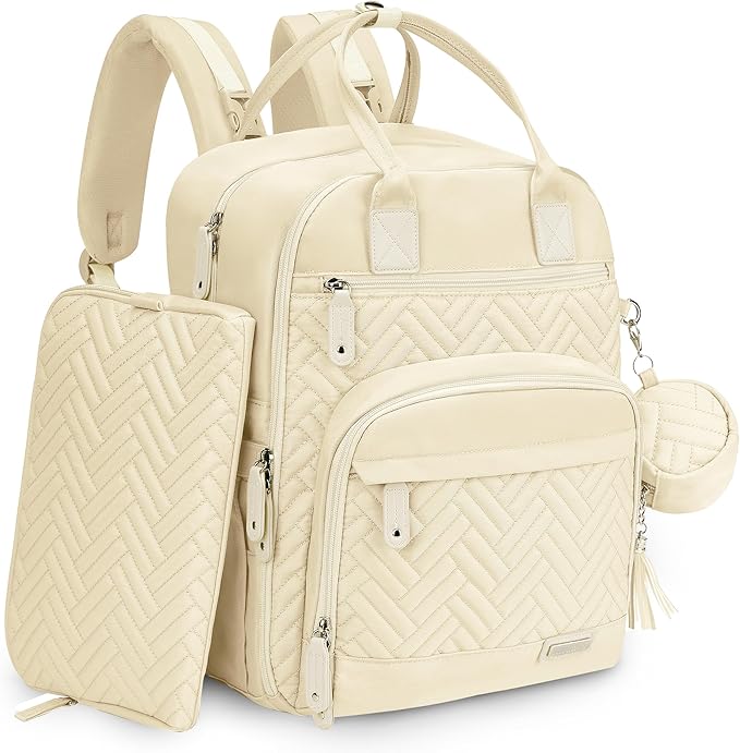 iniuniu Diaper Bag Backpack, 4 in 1 kit Large Unisex Baby Bags for Boys Girls, Waterproof Travel Back Pack with Diaper Pouch