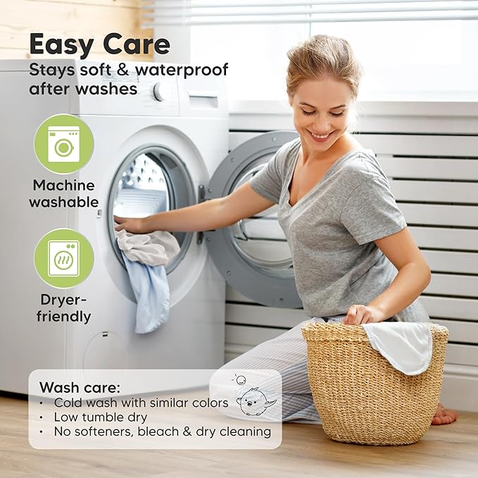 2-pk Waterproof Bassinet Sheets Girls, Boys, Cotton - 33x17 Universal Bassinet Mattress Pad Protector Cover, Compatible with Graco,Baby Delight,Chicco,Halo Bassinest Swivel Sleeper Fitted (Woodland)