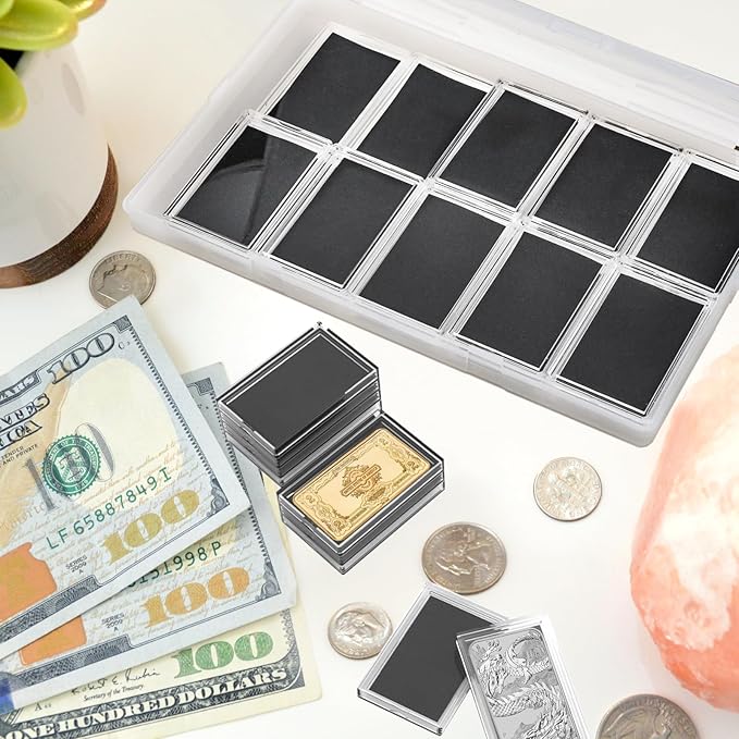 Silver Bar Case 1 Oz Silver Bar Storage Box 40 Count Clear Acrylic Storage Container Modern Style