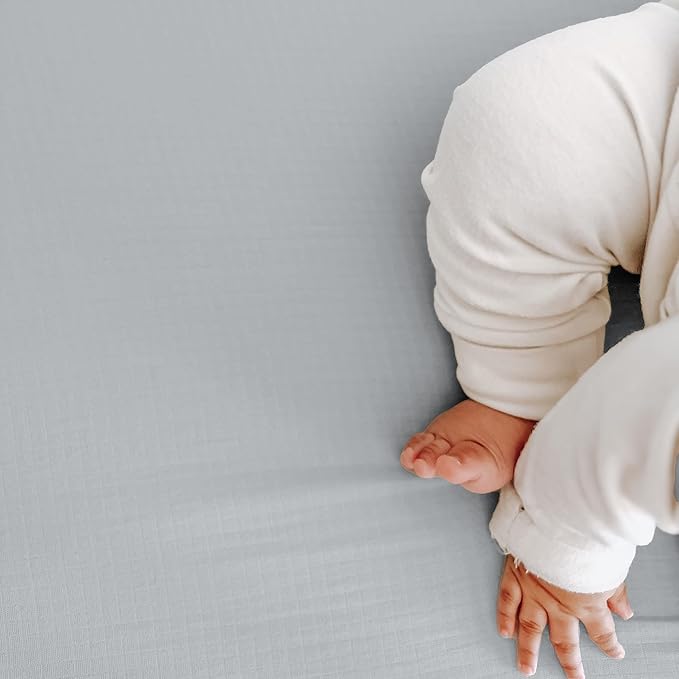 Newton Baby Fitted Single Layer Crib Sheet (2-Pack) - Ultra Breathable and Soft, Organic Cotton, Fits All Standard Cribs, Twilight Grey