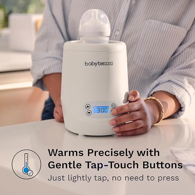 Baby Brezza AirSwirl Waterless Baby Bottle Warmer - Safely Warm Breastmilk + Formula - Bottles Stay Dry + Nutrients are Protected - Works with Nearly All Bottles