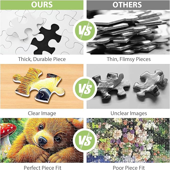 Jeaiciro 100 Piece Puzzles for Kids Ages 4-6 6-8, Bear & Squirrel Themed Jigsaw Puzzle for Adults Kid Seniors, Kids Puzzles Ages 5-8 Educational Toy for Boys and Girls Family Fun Gift for Children