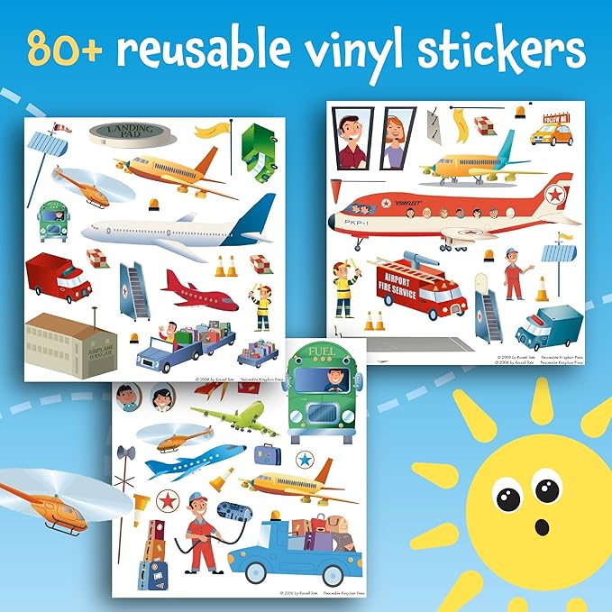 Peaceable Kingdom Sticker Fun! At the Airport Reusable Sticker Tote