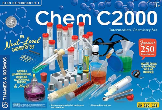 Thames & Kosmos Chem C2000 (V 2.0) Chemistry Set | Science Kit with 250 Experiments and 128 Page Lab Manual, Student Laboratory Quality Instruments & Chemicals | Parents' Choice Silver Award Winner