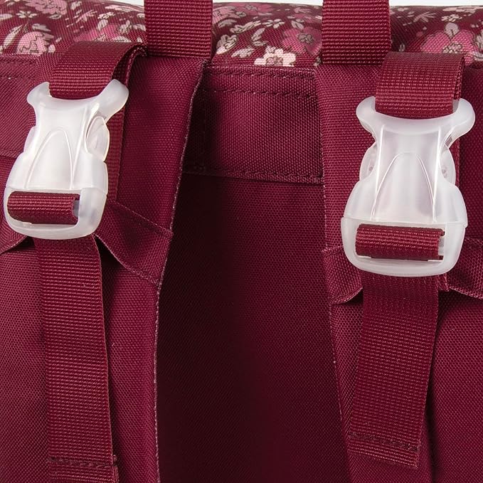 Multi-Function Floral Diaper Backpack and Travel Nappy Baby Bag with Changing Pad and Stroller Straps