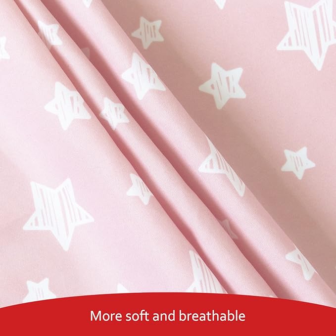 Bassinet Sheets & Waterproof Bassinet Mattress Pad Protector 4 Pack Set, Universal Fit for Oval, Hourglass and Rectangular Mattress, Grey & Pink