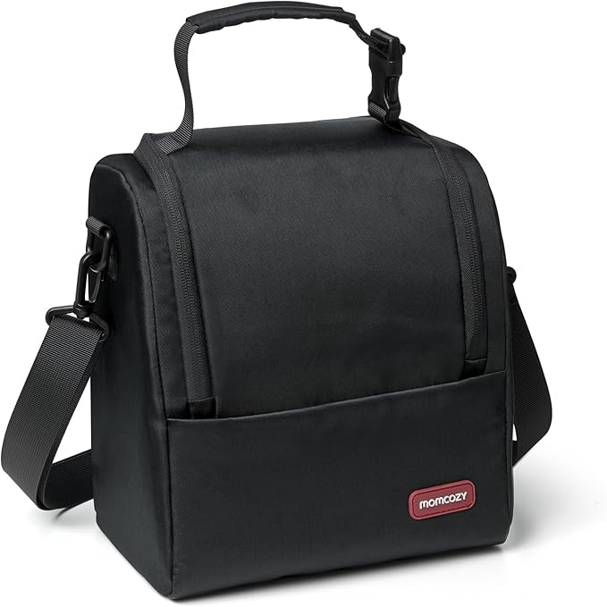 Momcozy Breastmilk Cooler Bag with Strap, Insulated Baby Bottle Bag, Fits 6 Baby Bottles up to 9Oz＆10H Long-term Cooling, XPE Insulation Layer, Food Grade PP Compartment for Nursing Mom Daycare