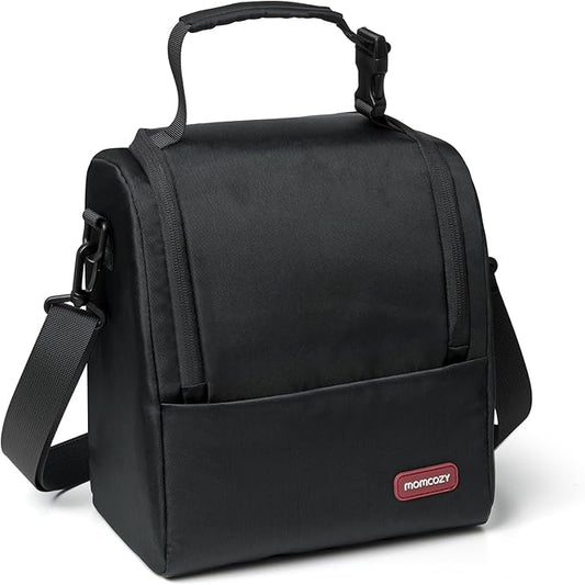 Momcozy Breastmilk Cooler Bag with Strap, Insulated Baby Bottle Bag, Fits 6 Baby Bottles up to 9Oz＆10H Long-term Cooling, XPE Insulation Layer, Food Grade PP Compartment for Nursing Mom Daycare