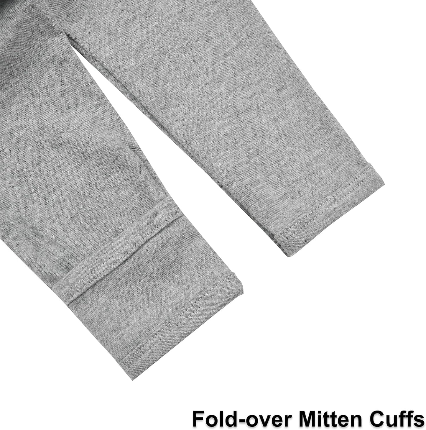 Aablexema 3-Pack Organic Cotton Baby Footless Pajamas with Mitten Cuffs, 2-Way Zipper Romper Sleepers