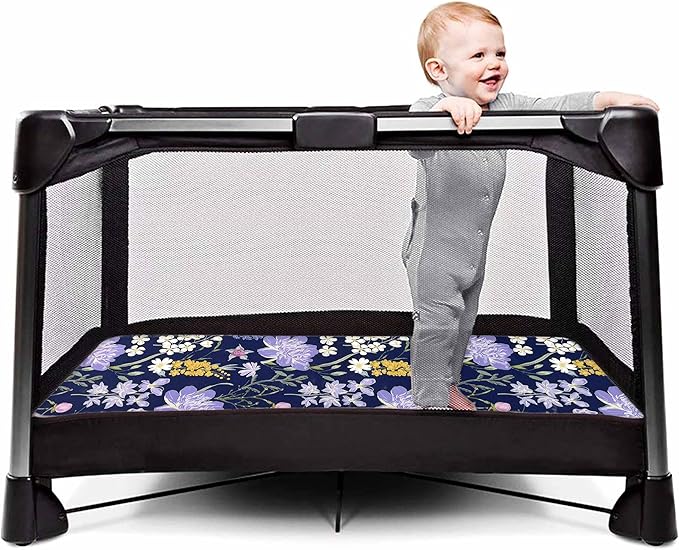 AMROSE 3 Pack Soft Mini Crib Sheets, Microfiber Pack N Play Sheets Set for Baby Girls, Silk Touch Gentle Playard Sheet Portable Crib Sheet, Violet