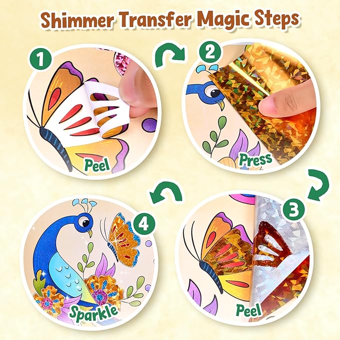 JoyCat Paint with Water Coloring Books, Art & Craft Activity, No Mess Art for Kids Ages 4-8, Craft Kits & Supplies, DIY Creative Activity, Presents for Girls & Boys (Animals)