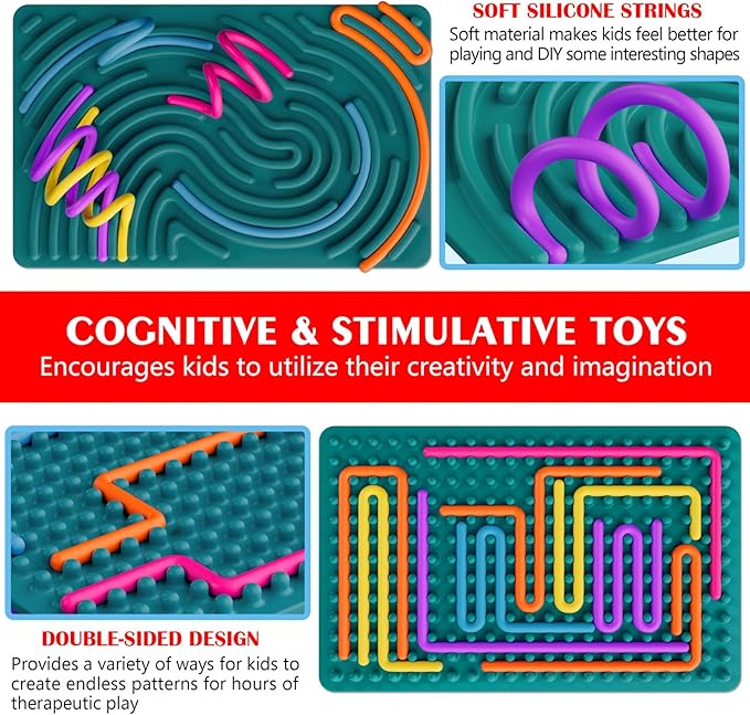 Sensory Fidget Toys for Kids Toddler Boys ,Sensory Activity Board for Stress Anxiety Autistic ADHD, Calm Down Travel Airplane Essentials Toys for 3+ Year Old, Stuffers Gifts for Teens Girls