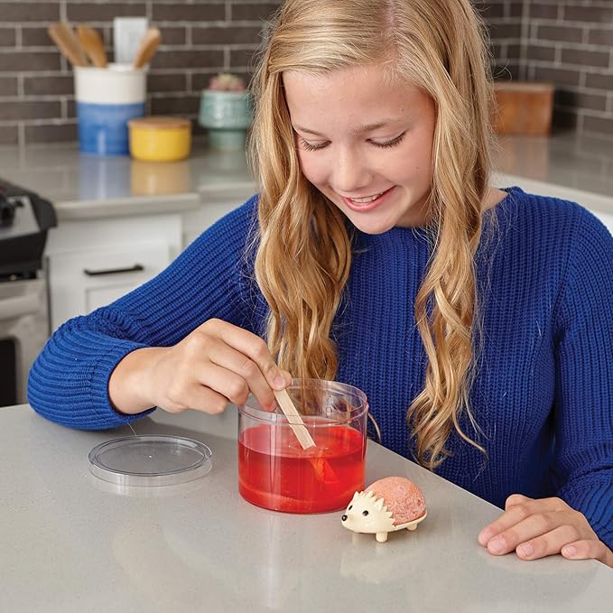 MindWare Crystal Growing Kits: Hedgehogs Warm Colors Set of 2 – Cute DIY Crystal Growing Kits for Kids & Teens – Mini Science Experiment – Crystals Grow in 24 Hours