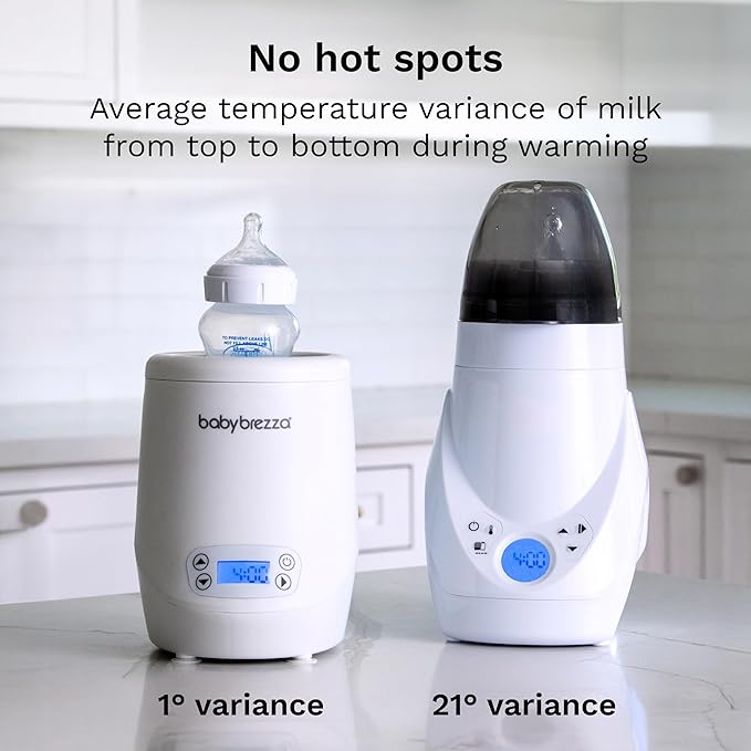 Baby Brezza AirSwirl Waterless Baby Bottle Warmer - Safely Warm Breastmilk + Formula - Bottles Stay Dry + Nutrients are Protected - Works with Nearly All Bottles