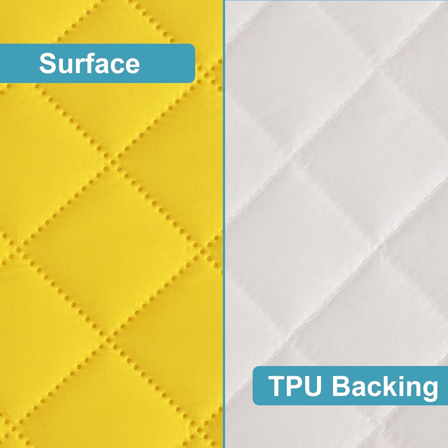 NTBAY 2 Pack Waterproof Mini Crib Mattress Protector, Quilted 24"x38" Fitted Mattress Cover - Machine Washable - Soft and Breathable Baby Mattress Pad Sheet for Mini Crib and Baby Playards, Yellow
